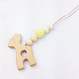 Mamimami Home おしゃぶり　木製　萌え萌え　動物　赤ちゃんの噛ふがためおもちゃ　赤ちゃん・ママのネックレス 1個 鹿