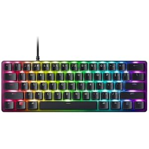 ラピッドトリガー 搭載 Razer(レイザー) Huntsman Mini Analog 小型 ゲーミングキーボード 60%レイアウト 英語 US配列 アナログオプティカルスイッチ 調整可能なアクチュエーション Chroma RGB 【日本正規代理店保証品】 RZ03-04340100-R3M1 Black
