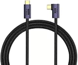 【BOUENN】Type C to Type C USB PD3.2 /USB4ケーブル 1.5M 【20Gbps転送 100w急速充電 8K/60Hz 4K/120Hz映像出力 PD3.0/QC3.0対応 】Type C ケーブル MacBook/MacBook Pro/iPad Pro/Nintendo Switch/Xperia/Galaxy/Google Pixel等Type-C機種対 超高耐久編組ナイロン (L字型1.5M)