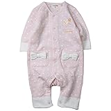 《秋冬春対応》 LoveLoveKids(ラブラブキッズ)裏起毛ハートプリントフィットモンキーオール 80cm /ピンク NO.KK-31-3973