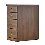 アルファタカバ 押し入れ用すき間収納(奥行55cm) 2.5cm刻み選べる押入れ収納 すきま収納 幅32.5cm4段(高さ68cm)ブラウン