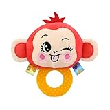 Edtoy Red Monkey Baby Rattle &スピンアクティビティおもちゃ