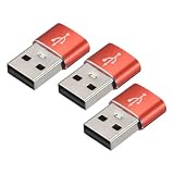 Rebower Us b C メス - Us b オス アダプター タイプ C - Us b コンバーター [携帯電話 タブレット コンピューター用] - レッド/3 個