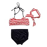 Ochine　子供水着　ガールズ　女の子　水着　ベービー　水着　リボン付き　キッズ　セパレート　2点セット　可愛いビキニ　0-4歳設定　水泳　温泉に