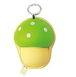 数量限定入荷 キノコ カードケース レッド オレンジ グリーン イエロー 4色 キッズ 出産祝い プレゼント ギフト (グリーン)