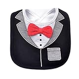 Linyuan 良質 Cute Gentleman modeling Toddler Baby Waterproof Saliva Towel Baby Bib ベビービブ