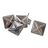 uxcell リベットスタッド　メタル製レッドブロンズトーン　ヴィンテージスタイル 30x30mm 5個入り