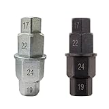 monkeyjack 2pcsオートバイフロントリアホイール車軸六角スピンドルドライブ17 19 22 24 mm