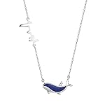 [AGVANA] ネックレス レディース ペアネックレス「52HZの恋」シリーズ クジラ 鯨 ペンダント カップル シルバー メンズネックレス ホワイトデー お返し 誕生日 結婚式 記念日 クリスマス プレゼント 綺麗なBOX付き