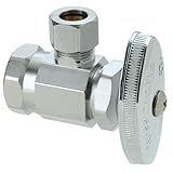 Brasscraft OR17 C1 1/2 fop by 3/8 O.D. Comp Angle Stop, Chrome by BrassCraft