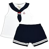 アスナロ（つなぎ・セットアップ） セットアップ Tシャツ パンツ 子供 ベビー 女の子 セーラーカラー70 ホワイト