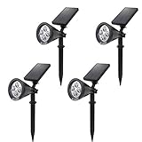 OTHWAY ガーデンライト LED ソーラー ライト スポットライト 屋外 アウトドア 防水 省エネ 工事不要 日本語取説付き (4個)