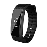 LESHP スマートブレスレット 多機能スポーツウォッチ 歩数計 腕時計 着信電話通知 消費カロリー 睡眠検測 アラーム 紛失防止 IP67防水 日本語取扱説明書 iphone&Android対応 B