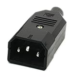 SODIAL(R)2個配線換えデザインIEC320 C14電源ソケットアダプタ250V 10A