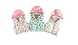 （マソンナーニ）Masonanic ベビー　ベスト 女児 女の子　新生児 チョッキ ダウンベスト　子供服 ダウン　ジャケット キッズ フード付き アウター　中綿 66cmー100cm (66cm, 星