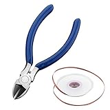 OMorc 5 Inches Diagonal Wire Cutter Diagonal Cutting Plier Wire Cutter and Desoldering Wick Solder B