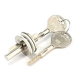 ILS - Sliding Glass Door Lock Showcase Display Cabinet Window Cylinder Lock with Keys