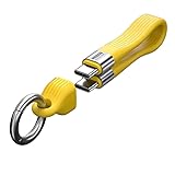 usb c ケーブル 短い type-c ケーブル 短い 240W急速充電 40Gbps データ伝送 8K 持ち運び便利 キーリング付 コネクターカバー 13CM (黄色)