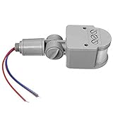 ノーブランド品　2個入り　12M　実用　PIR　赤外線　モーション　センサー　検出器　LED　ライト　屋外　RF AC85V~265V 　グレー