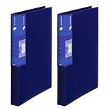 プラス スーパーエコノミー クリア―ファイル+ A4 60ポケット ネイビー FC-506EL 2冊セット