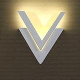 CGJDZMD ウォールSconce 8W LEDウォールライト居間、寝室、ホール、階段、通路、屋内ウォールランプ照明 - 暖かい白の現代鍛造鉄のスポットライト夜ランプ