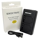 SIXOCTAVE オリンパス 用 UC-90 UC-50 LI-90B LI-50B LI-92B リコー 用 DB-110 ペンタックス 用 D-Li92 デュアル チャージャー [バッテリー2個同時充電可能] XZ-2 TG-1 TG-2 TG-3 SH-50 GRIII WG-6 G900 CX3 CX4 CX5 CX6 PX WG-4 WG-5 WG-60 WG-70 WG-80 等対応