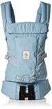 エルゴベビー(Ergobaby) 抱っこひも おんぶ可[日本正規品保証付] (日本限定ベビーウエストベルト付) (洗濯機で洗える) 装着簡単 ベビーキャリア アダプト/アズールブルー ADAPT CR