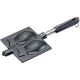 岩鋳 Iwachu たいやき器 黒焼付 (たい12×6.5cm) 直火用 南部鉄器 24030