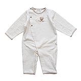 日本製　オーガニックコットン　ドットボーダーの兼用ドレス　ツーウェイオール くま＆クローバー　Amorosa mamma　アモローサマンマ