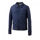 Quesorvel Linen Cotton Shantung Uniform Jacket: Blue