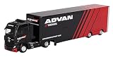 MINI GT 1/64 メルセデス ベンツ アクターズ w/レーシングトランスポーター ADVAN (右ハンドル) 完成品