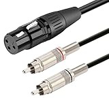 ipovoq xlr rca 変換 ケーブル rca xlr 変換 ケーブル ピンプラグ キャノン 変換 1M キャノン 変換 フォン マイク コード ピン プラグ 延長 コード (XLRメス)