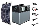 【10月中旬発送となります】手軽なMY電源、プラス　フレキシブルソーラー50W付　蓄電池容量４００W大容量　専門店 3WAY 安心設計 ５WAY 家庭用 ポータブル 蓄電池 400W 大容量 1200