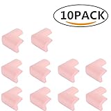 幸せな コーナークッション 角 衝撃吸収 ケガ防止 弾力抜群 L字 机・テーブル・イスなどの家具に適用 コーナーガード 赤ちゃん・年寄りの方をケア 両面テープ付き 違和感なし 10個 全14色 (桜色