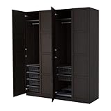 【IKEA/イケア】PAX ワードローブ, ブラックブラウン, ヘムネス ブラックブラウン