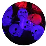 A-SZCXTOP ハロウィーン装飾 カボチャ/頭蓋骨ライトストリング 3.8m 16球LED 電池式 DIY かぼちゃ 頭蓋骨 長寿命 省エネ 雑貨 パーティー、誕生日会、仮面舞踏会、店舗、レストラ