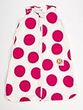 Gunamuna Gunapod Wearable Blanket Natural Collection, Petunia Pink/Cocoon, Small　ベビーブランケット　ドット　ピンク