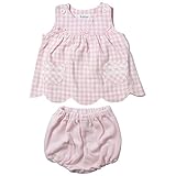 《秋冬物》(日本製) Pample Mousse(パンプルムース) エコネップギンガム裾スカラップリボン付ミルキースーツ 90cm /PK NO.DP-63450