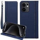 Oppo Reno13 A ケース 手帳型 Reno13A 通用 リノ13A SIMフリー オッポリノ13a ワイモバイル 楽天モバイル 手帳ケース Reno 13A ストラップケース oppo リノ13A カバー OPPOreno13a ケース オッポ Reno13 A 携帯カバー 適用 Cobeimisr CASE マグネット ストラップ カード スマホケース ネイビー