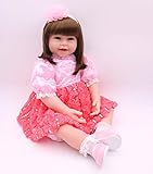 PursueベビーキュートFloppyボディLifelike幼児用プリンセス人形ロングヘアCharlene、24インチReal Looking Weighted Toddler Girl Doll S