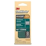 SandBlaster 421-080-G Sandpaper with No-Slip Backing, 2-1/4-Inch x 5-1/2-Inch, 80-Grit, Green [並行輸入品
