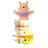 おむつケーキ 2段 プーさん くまのプーさん ディズニー 出産祝い ベビーギフト タオル ソックス パペット ラトル pooh10_11_12