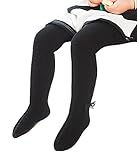 Toyobuy(トヨベイ) 女の子 赤ちゃん 新生児 ベビー レース 蝶結び 通園 通学 タイツ レギンスパンツ タイツ 冬用靴下 ソックス ラッシュレギンス 黒色 E 24