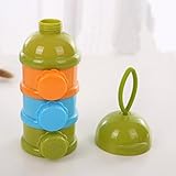 Mamimami Home ミルクケース 乳児粉ミルクケース 離乳食保存兼用 約4回分の粉ミルクを計りおき x3個独立側開口部 =14cm 多色選択