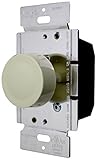 Enerlites 52131-I 600-Watt Single-Pole Push On/Off Lighted Rotary Dimmer, 120-Volt AC, 60Hz, Ivory [
