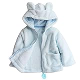 Tonsee 男の子 女の子 超可愛い コート 長袖 ジャケット 暖かい アウターウェア 防寒 冷え取り (80, ブルー)