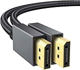 VECASDEN VESA認定DisplayPortケーブル、DPケーブル1.2、[4K@60Hz、2K@165Hz、2K@144Hz]、ゲーミングモニター、グラフィックスカード、テレビ、PC、ノートPC用金メッキ高速DP-DP 6.5FT