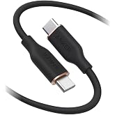 Anker PowerLine III Flow USB-C & USB-C ケーブル (1.8m ミッドナイトブラ) | Anker絡まないケーブル 240W 結束バンド付き USB PD対応 シリコン素材採用 iPhone 17 / 16 / 1