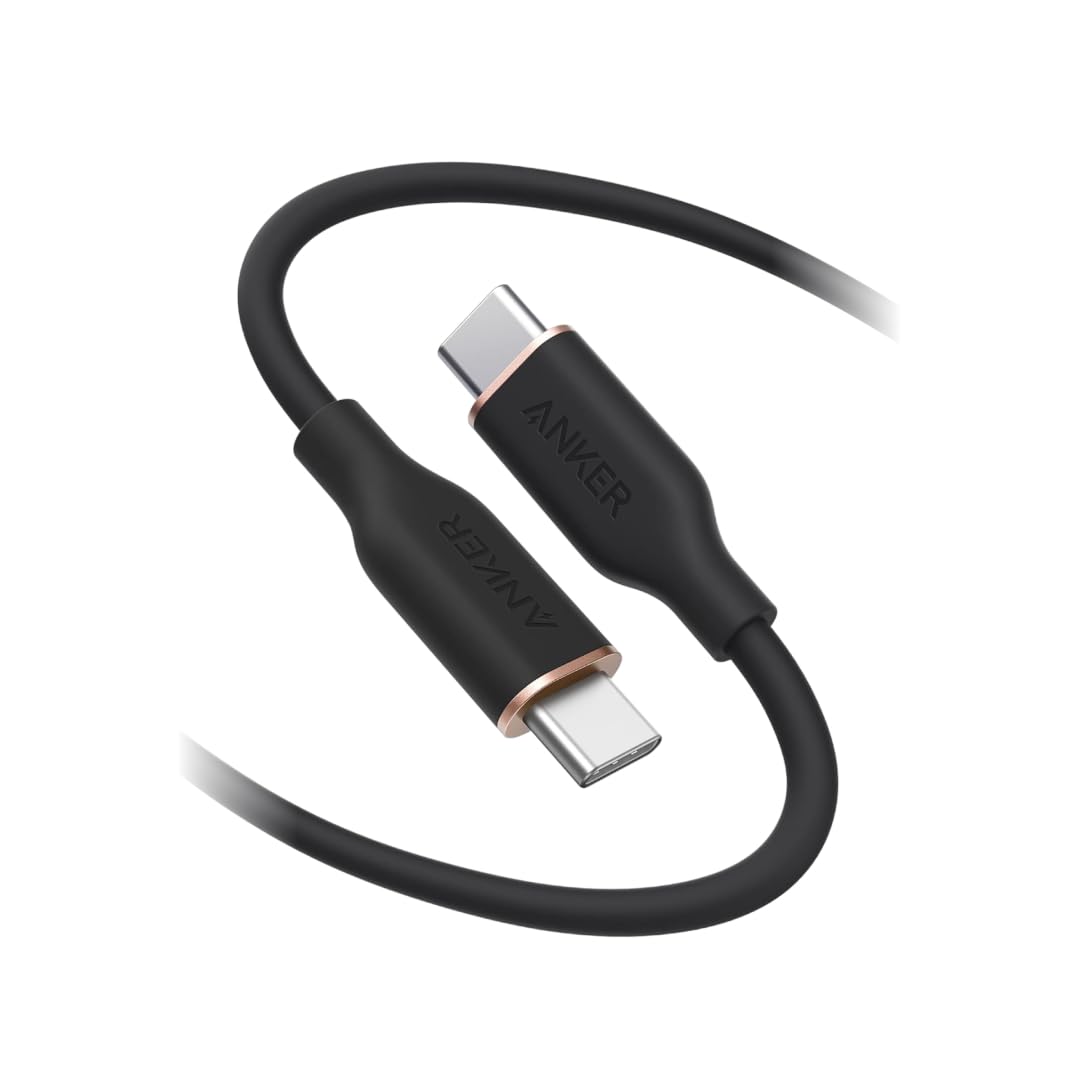 Anker PowerLine III Flow USB-C & USB-C ケーブル (1.8m ミッドナイトブラック) |