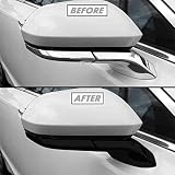 SlickMod Chrome Delete Blackout ビニールオーバーレイ 2013-2020 リンカーン MKZ ミラートリム用 (2.ミラートリム、マットブラック)